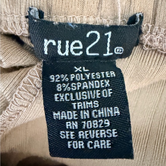 Rue21 Tan Ribbed Flare Pants - Picture 4 of 4